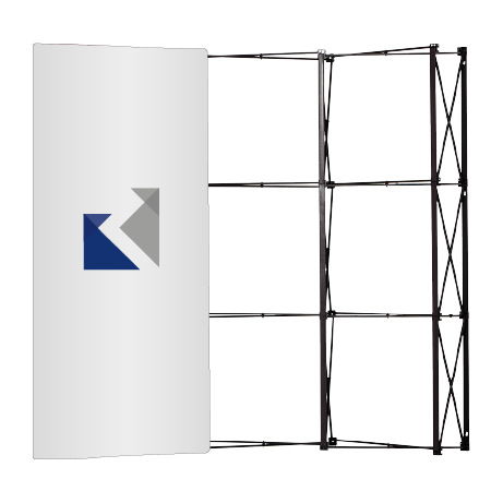 Pop-Up Faltwand | 2 x 3 Felder gebogen | einseitig bedruckt